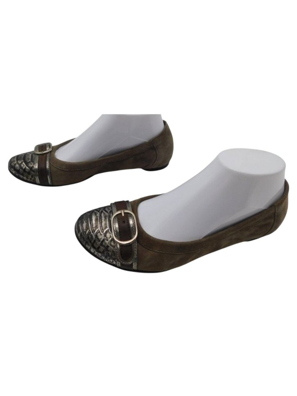 AGL Attilio Giusti Leombruni Sz 37 6.5 / 7 Ballet Flats Shoes Italy Snake Print
